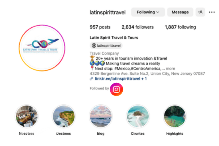 latin spirit travel agency instagram